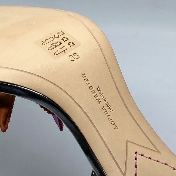 Sophia Webster Vanessa Embellished Butterfly Slingback Sandals size 38 - Picture 13 of 13